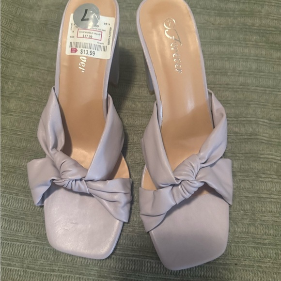 Olivia Miller Shoes - Olivia Miller Women's Light Purple Bow Mules